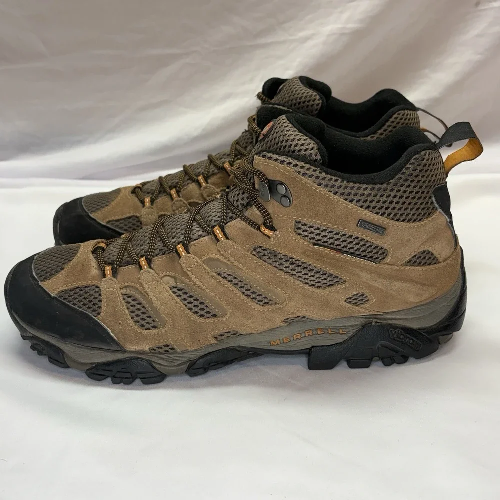 Merrell Moab Mid Waterproof Hiking Boots Mens 12 Earth J88623